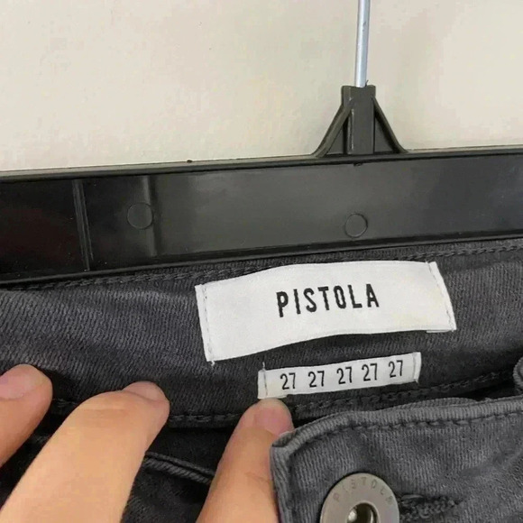 NWT PISTOLA Women's Topanga Cargo Zipper Skinny Jeans Faded Gray Pants Size 27 - Picture 2 of 4